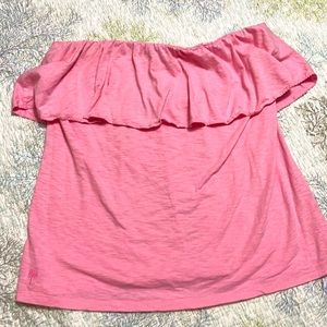 Lilly Pulitzer strapless pink top XL